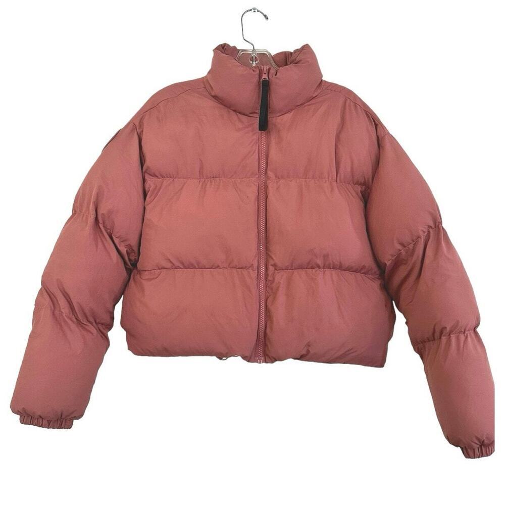 Fabletics Wander Cropped Puffer Cherry Mocha Size… - image 3